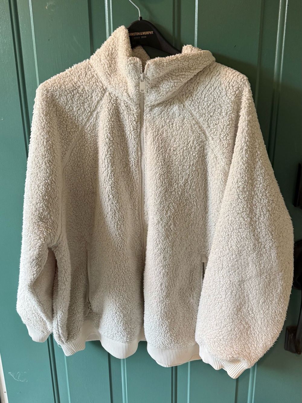 Athleta Cozy Cream Sherpa Zip-Up Jacket
